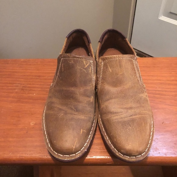 Mens Kenneth Cole Reaction Brown Leather Slip On Shoes. Size 8 - Picture 4 of 5
